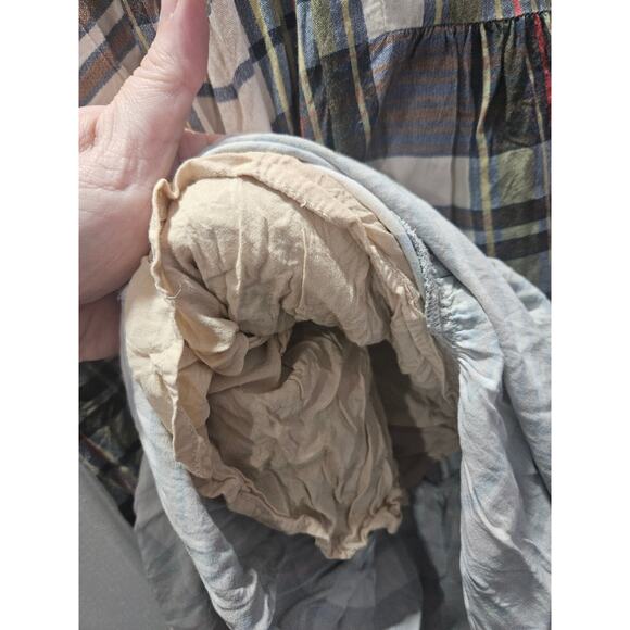 Julie Brown NYC Plaid Tiered Maxi Dress Holiday Winter Christmas Sz XL Green Red - Picture 4 of 8